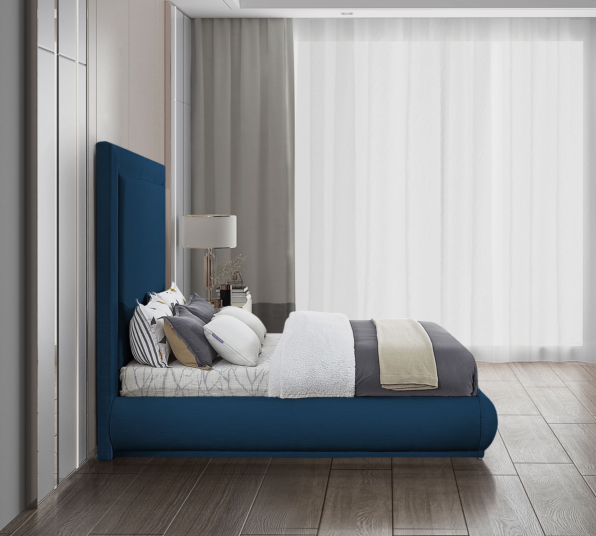 Brooke Linen Fabric Bed