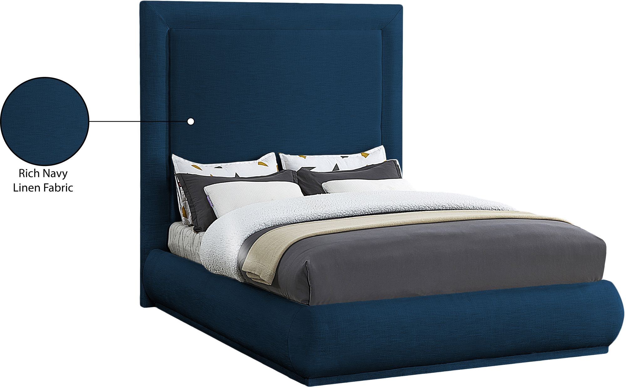 Brooke Linen Fabric Bed
