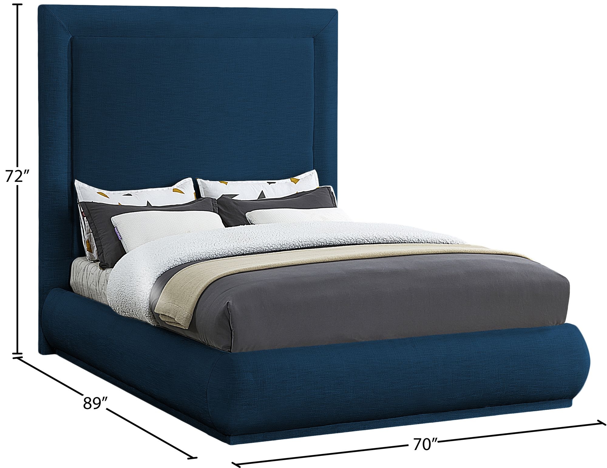 Brooke Linen Fabric Bed