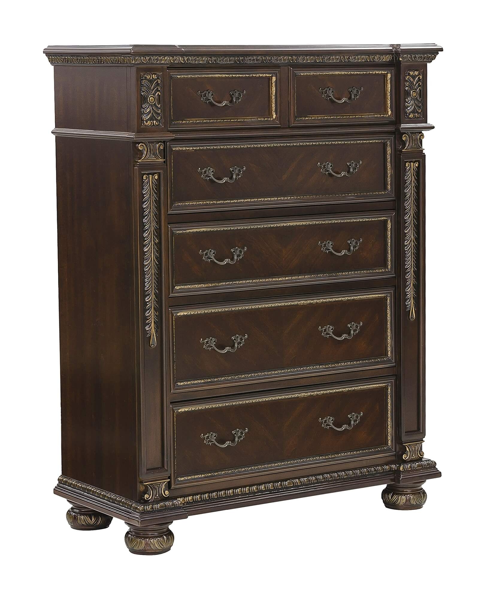 Catalonia Wood/Wood Veneer Panel Bedroom Set