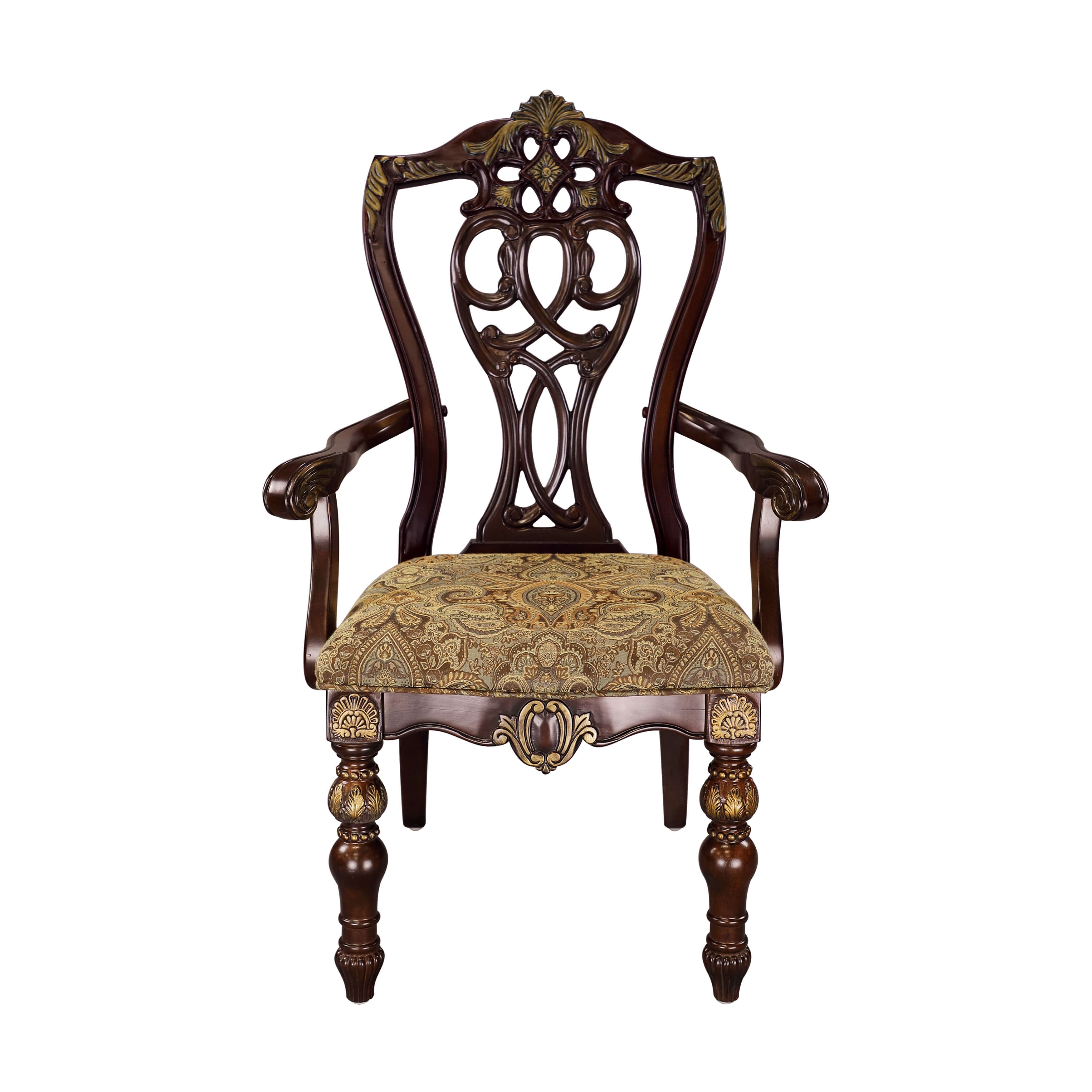 Catalonia Classic Fabric Dining Arm Chair