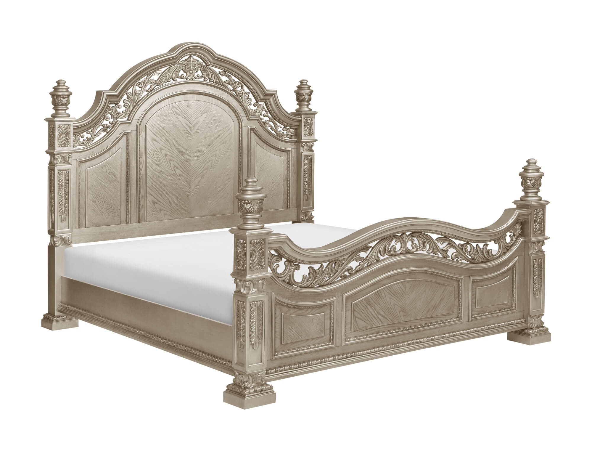 Catalonia Wood/Wood Veneer Panel Bed