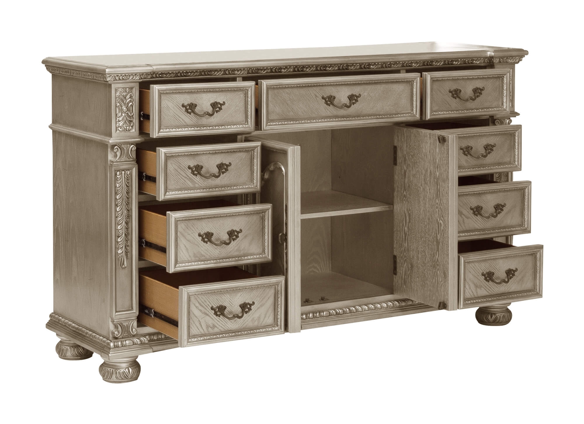 Catalonia Wood/Wood Veneer Panel Bedroom Set