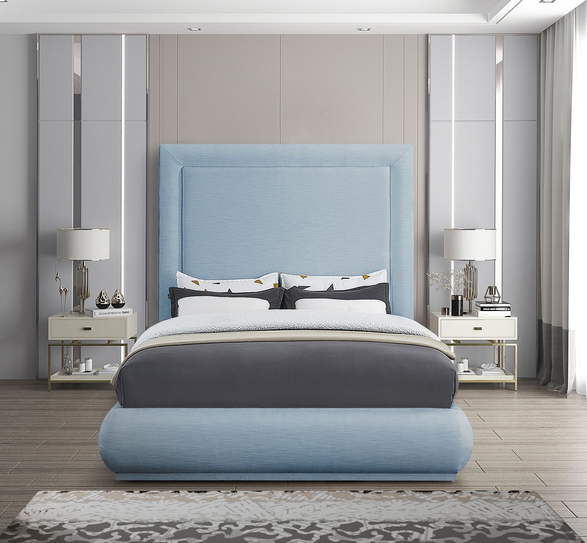 Brooke Linen Fabric Bed