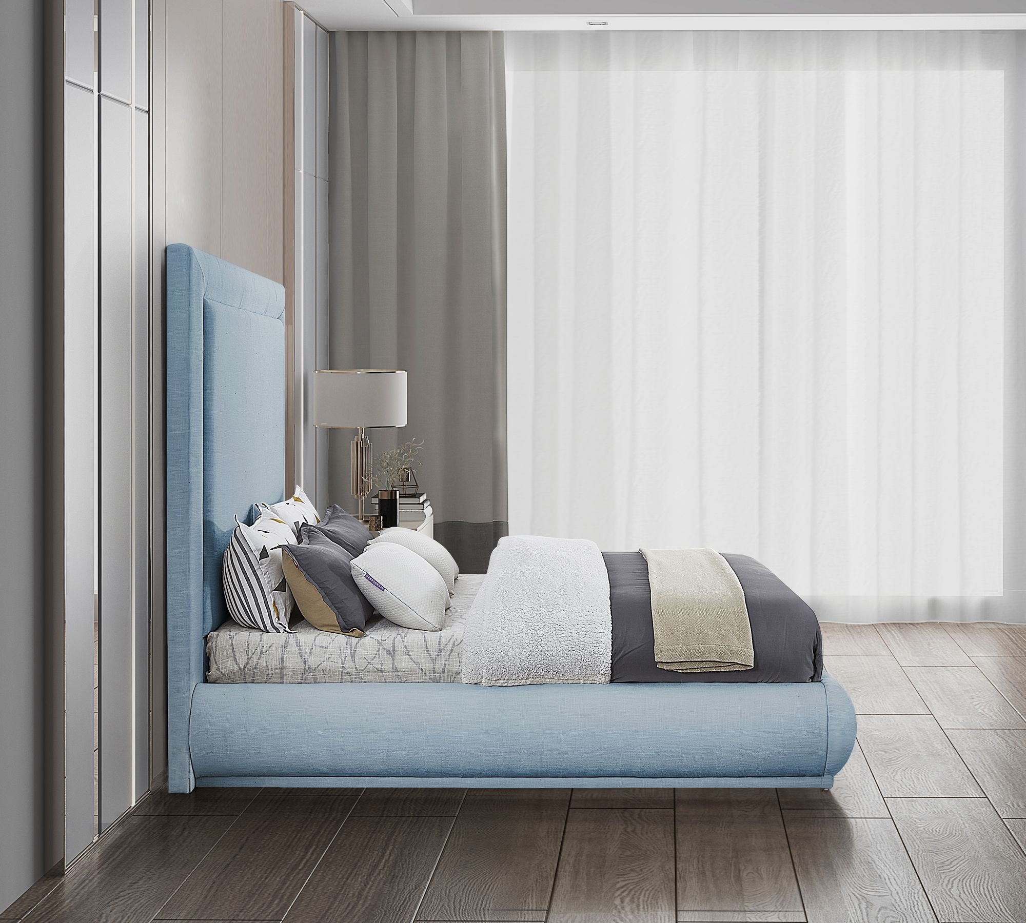 Brooke Linen Fabric Bed