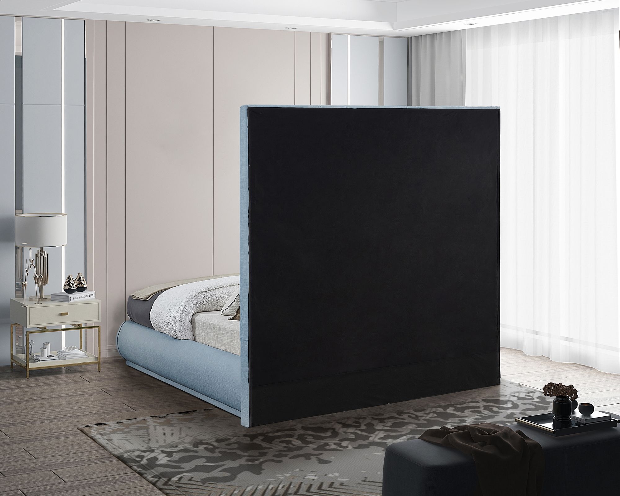 Brooke Linen Fabric Bed