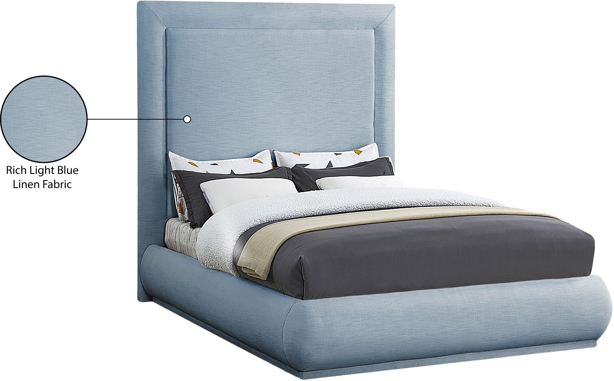 Brooke Linen Fabric Bed