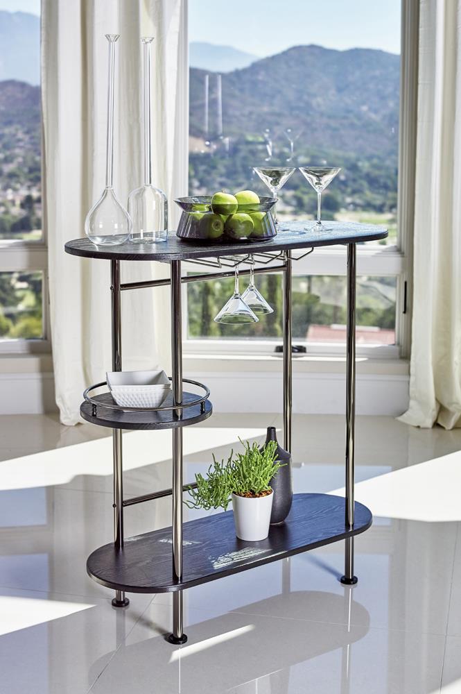 Ferguson Wood Veneer 3-tier Bar Unit