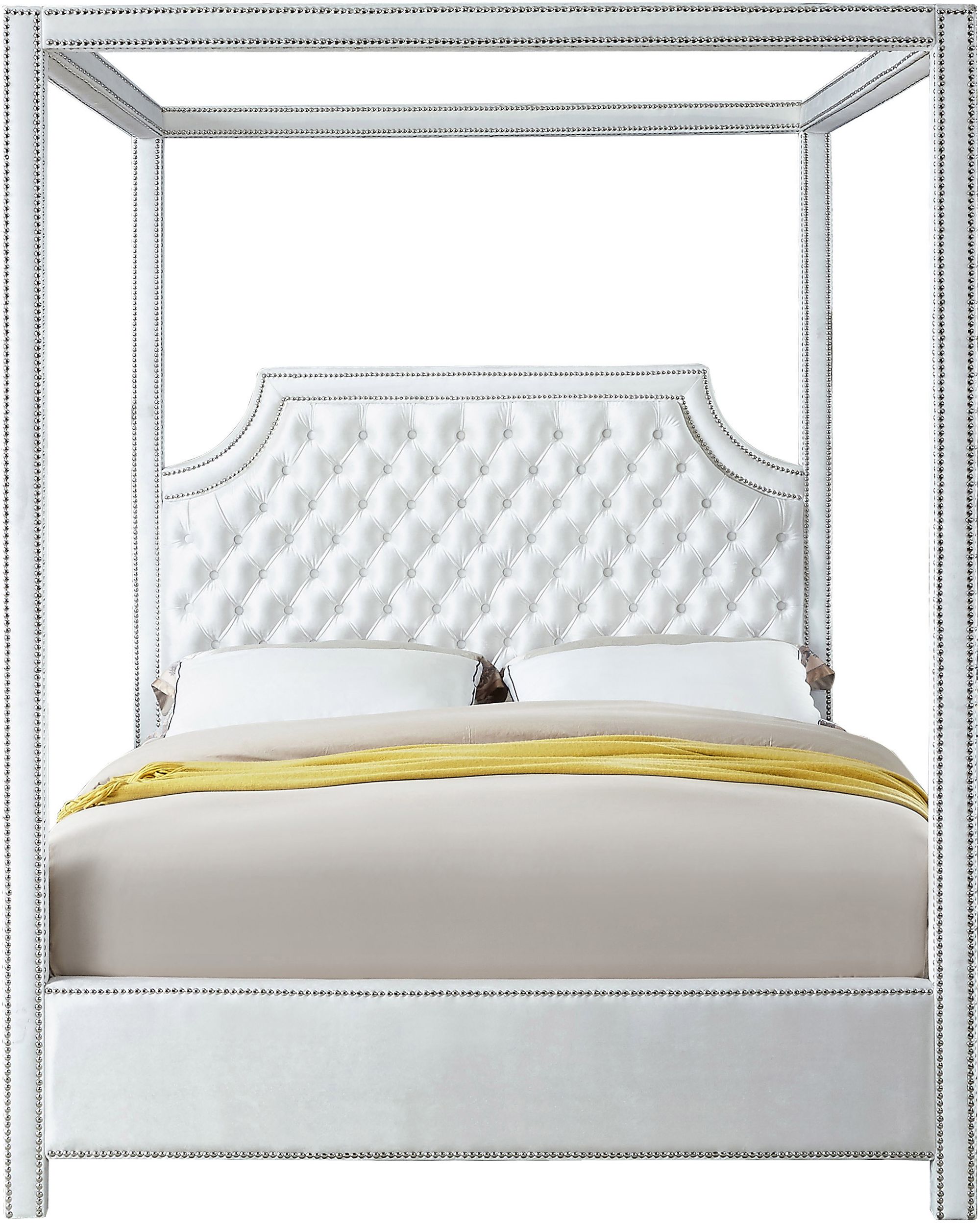 Rowan Velvet Queen Size Bed