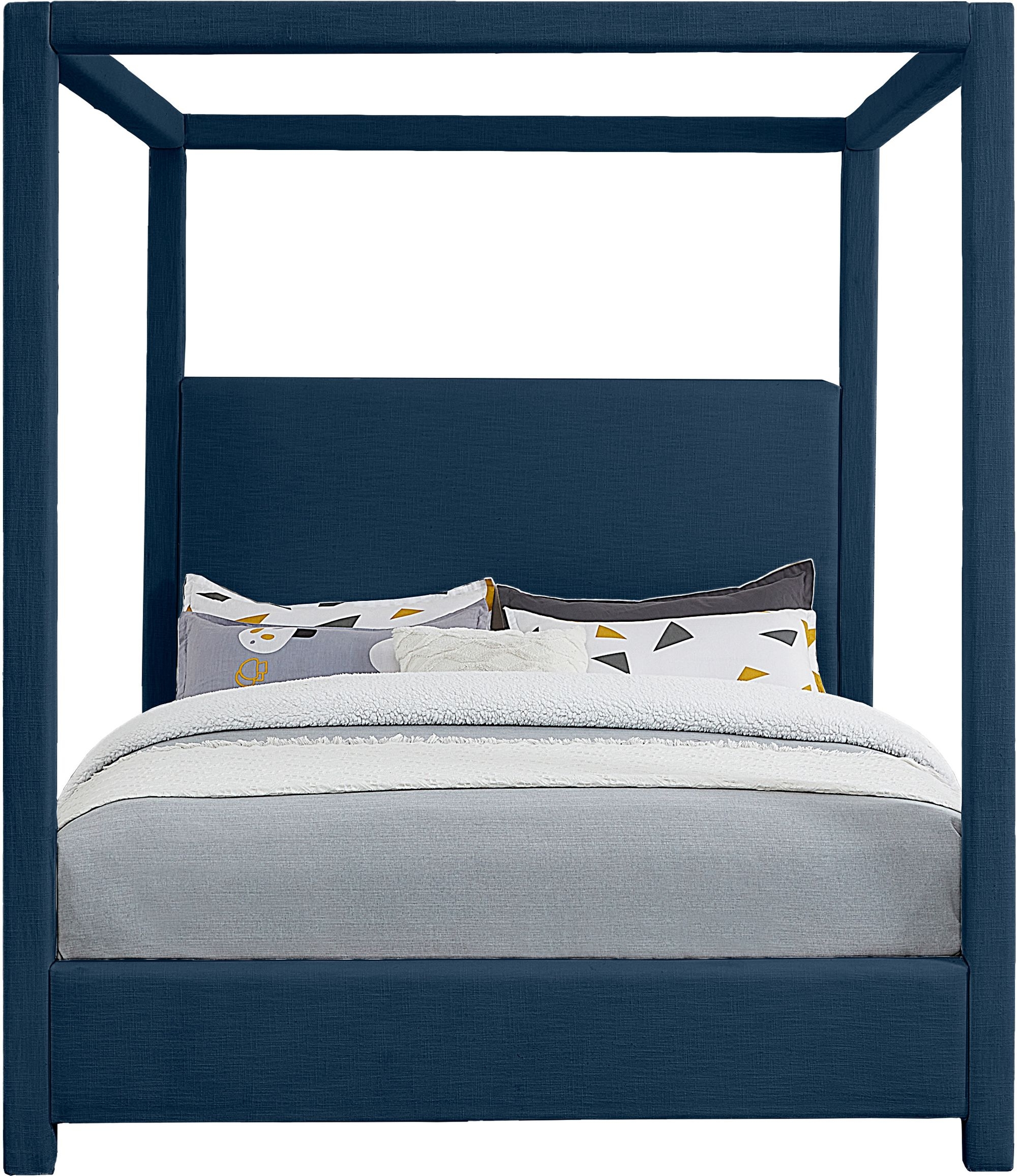 Emerson Linen Fabric Canopy Bed