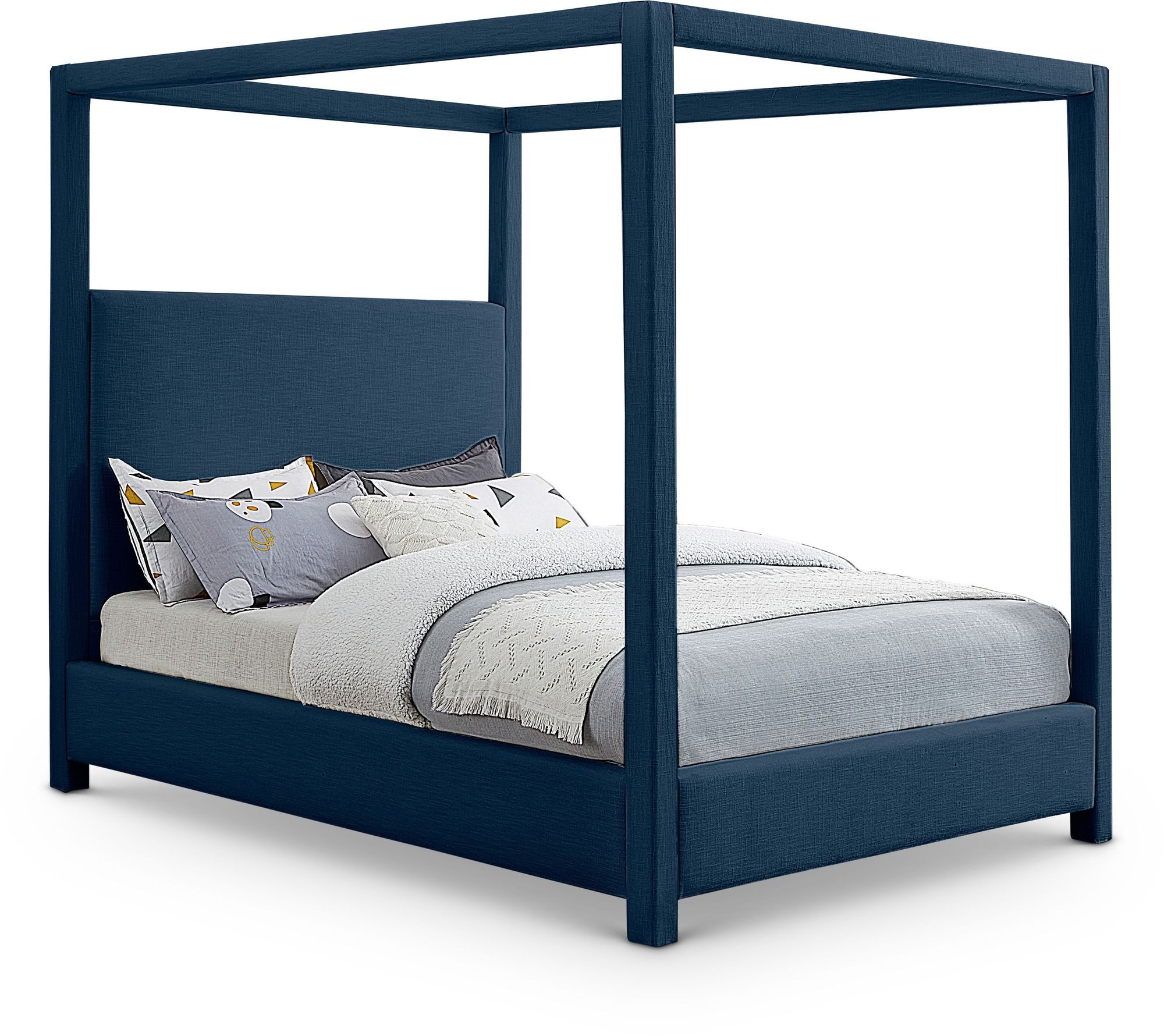 Emerson Linen Fabric Canopy Bed