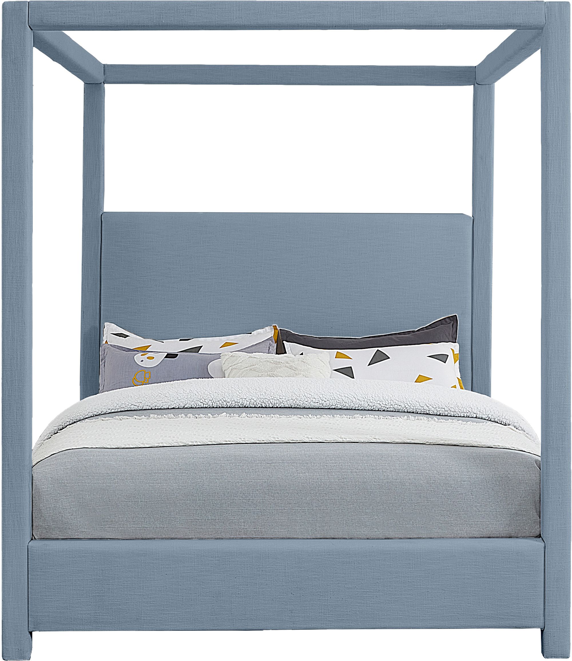 Emerson Linen Fabric King Size Bed