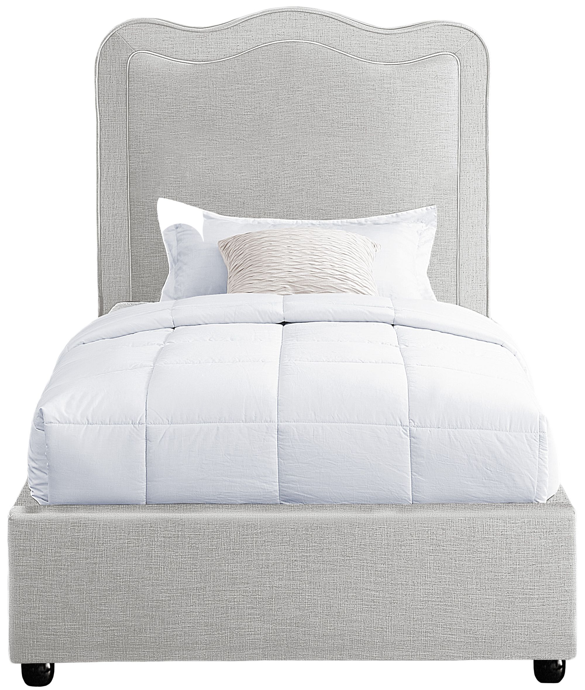 Felix Linen Fabric Twin Size Bed