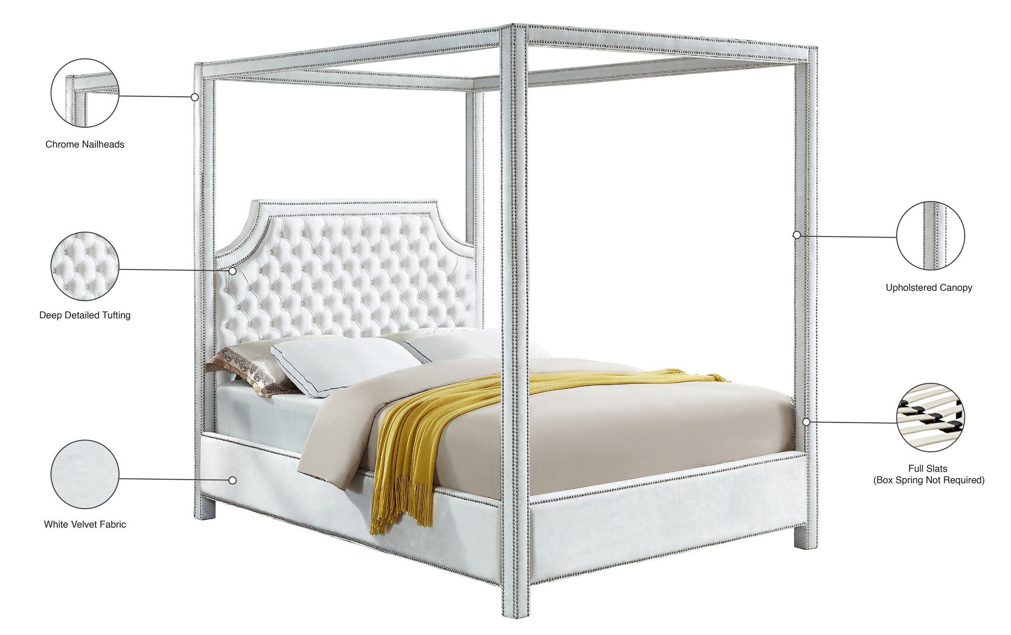 Rowan Velvet Bed