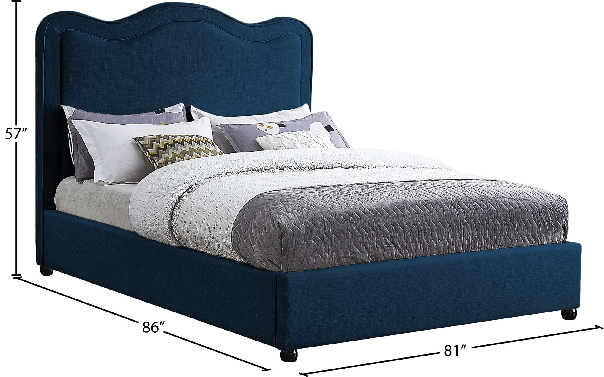 Felix Linen Fabric Full Size Bed