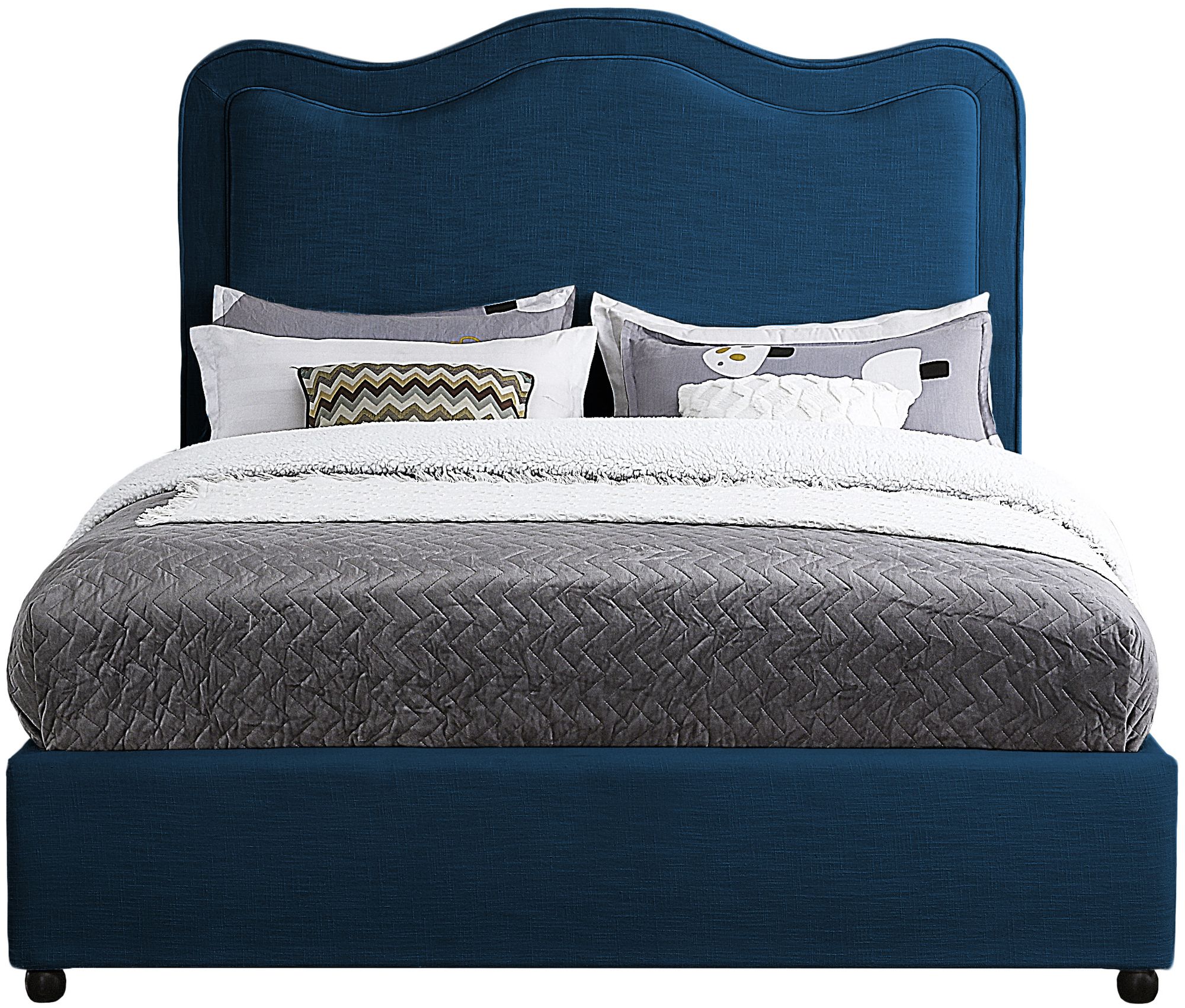 Felix Linen Fabric King Size Bed