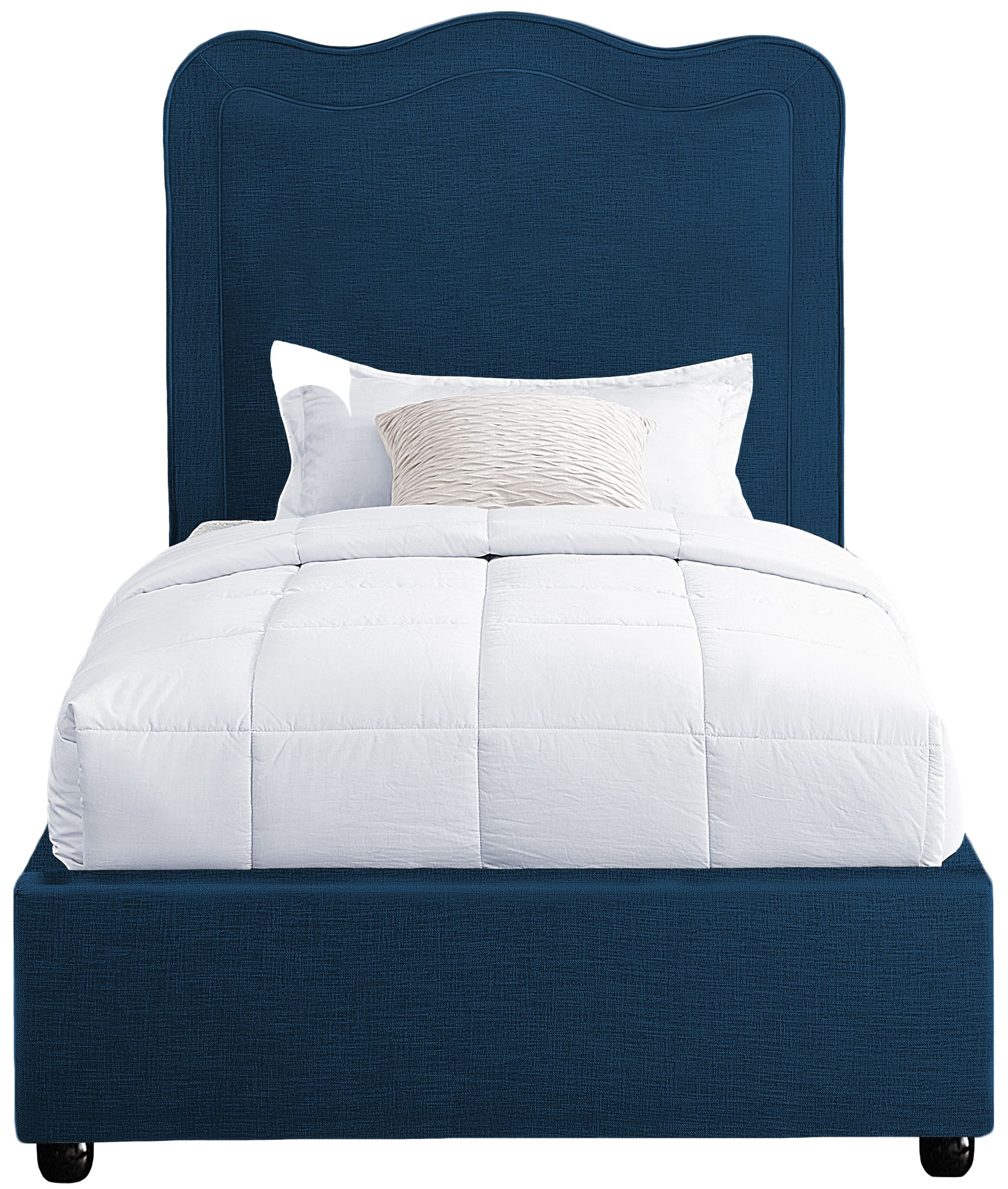 Felix Linen Fabric Twin Size Bed