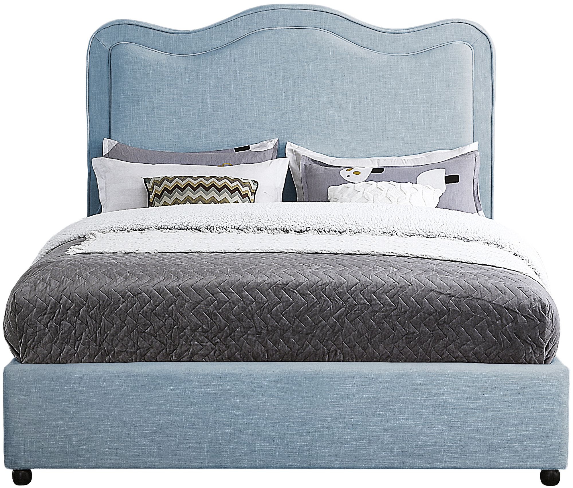 Felix Linen Fabric King Size Bed