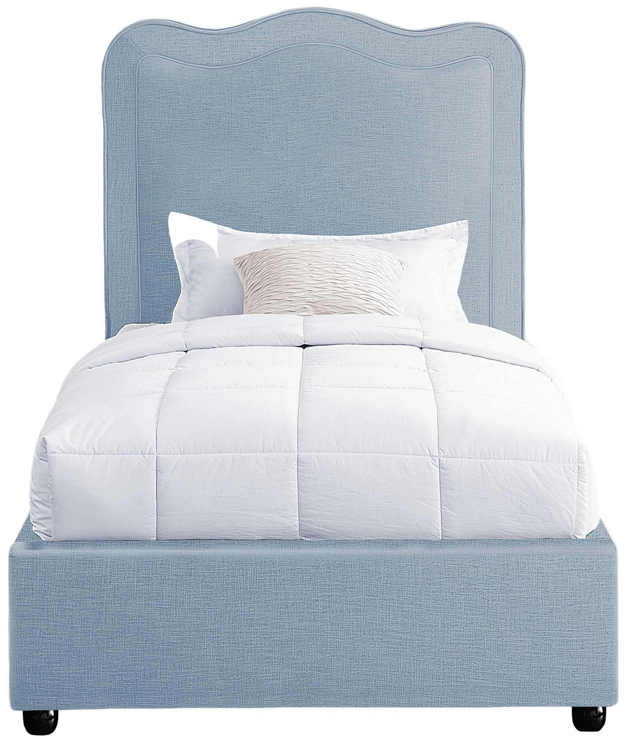 Felix Linen Fabric Twin Size Bed