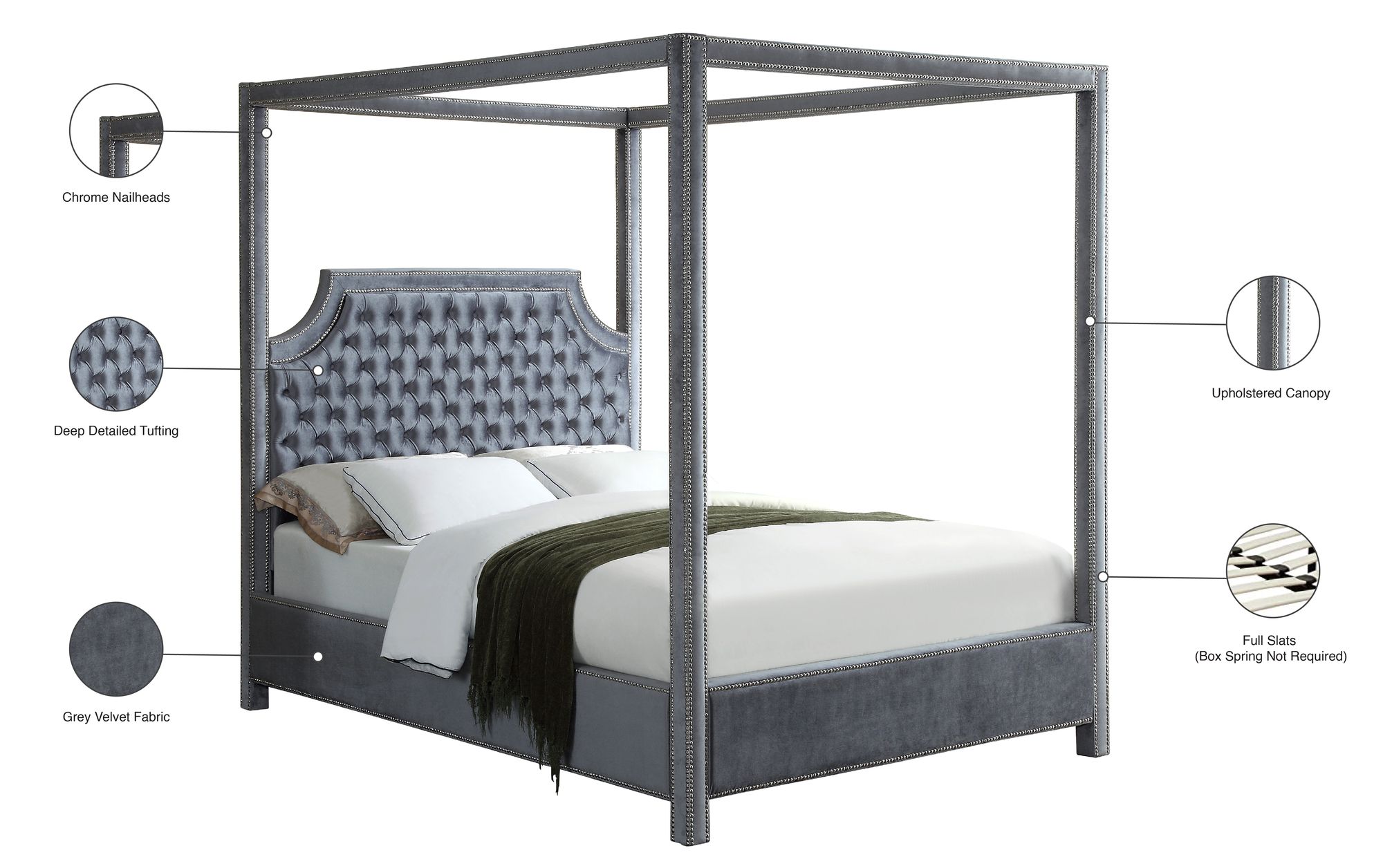 Rowan Velvet Bed