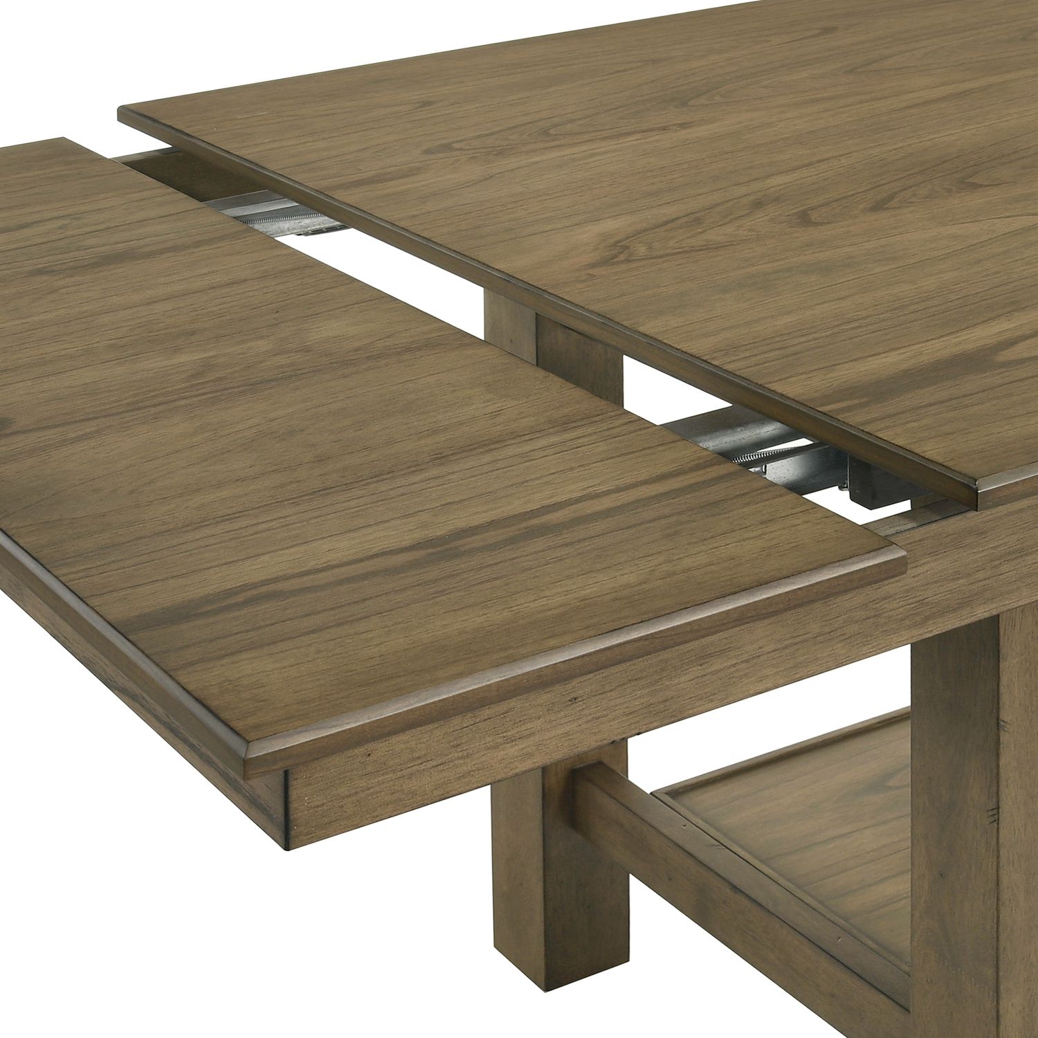 Brook Bay Rectangular Wood Extendable Gathering Trestle Dining Room Set