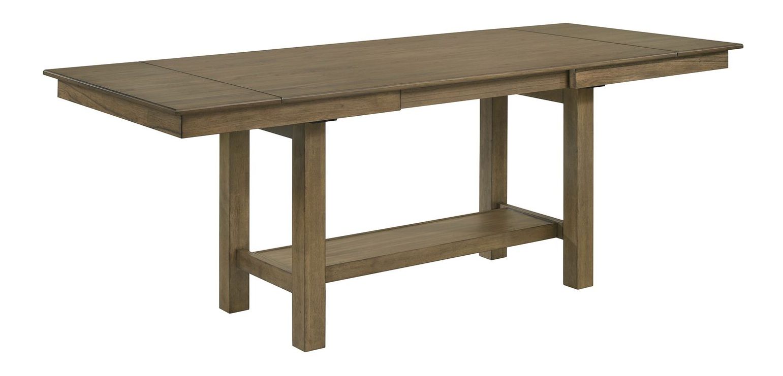 Brook Bay Rectangular Wood Extendable Gathering Trestle Dining Room Set