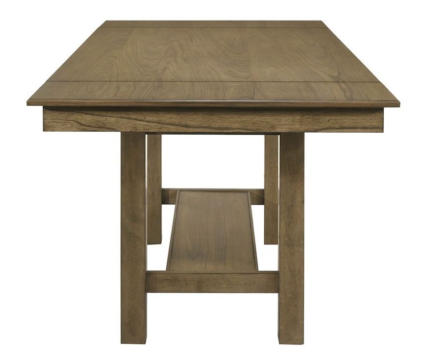 Brook Bay Rectangular Wood Extendable Gathering Trestle Dining Room Set