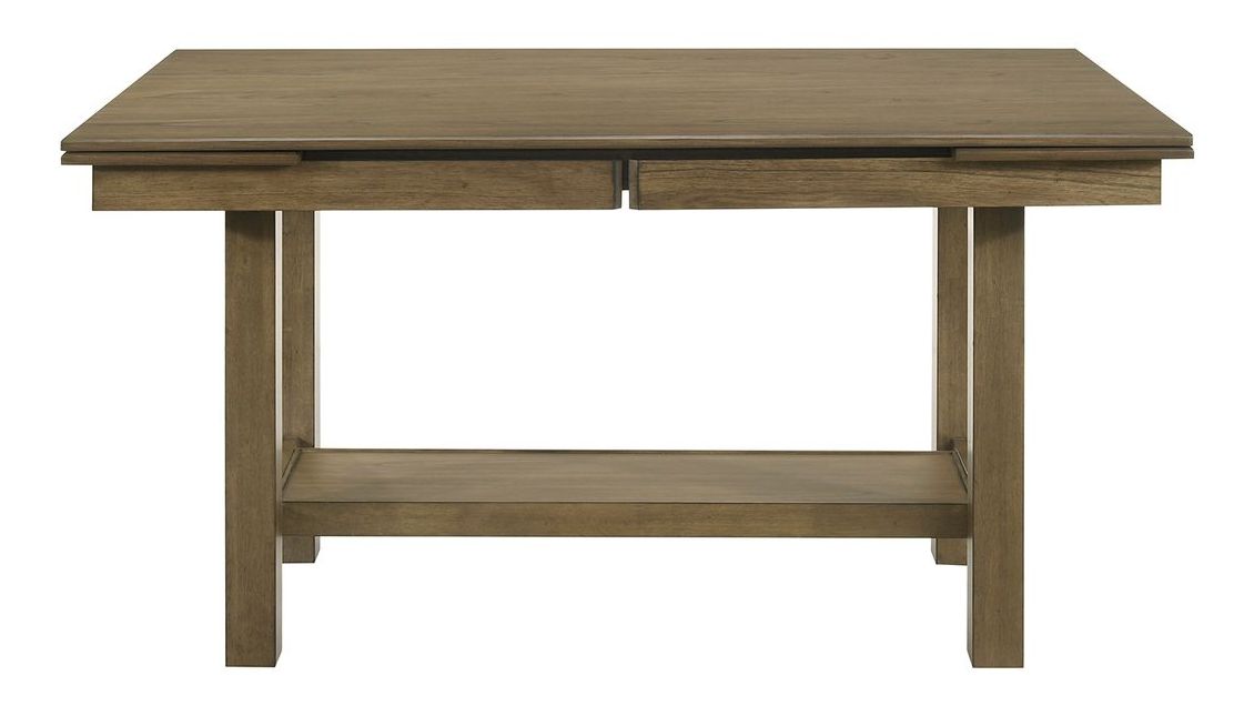 Brook Bay Rectangular Wood Extendable Gathering Trestle Dining Room Set