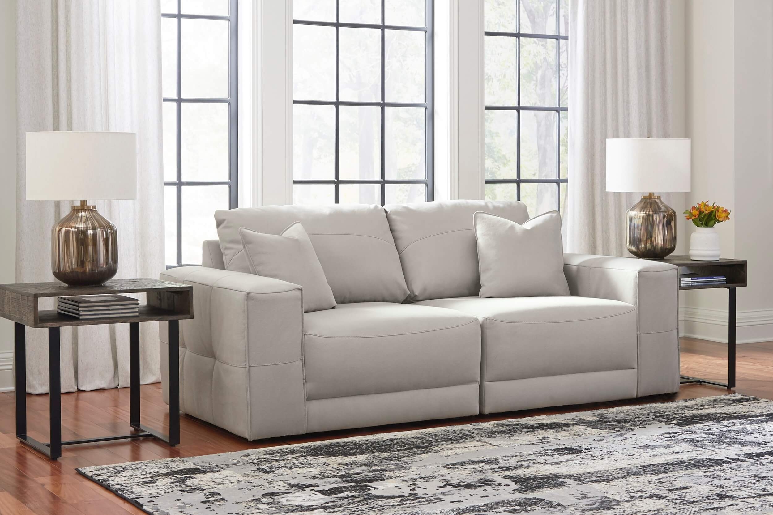 Faux Nubuck Leather Loveseat by Ashley