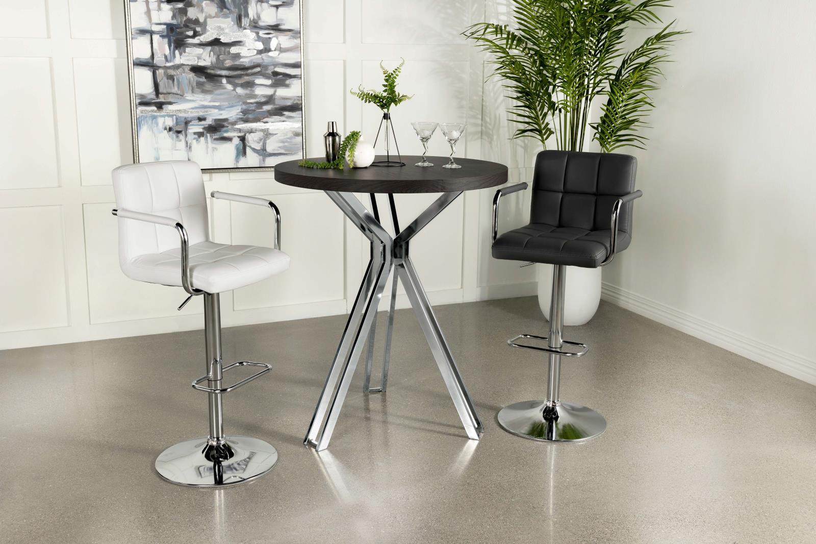 Edgerton Round Wood Veneer Top Bar Table