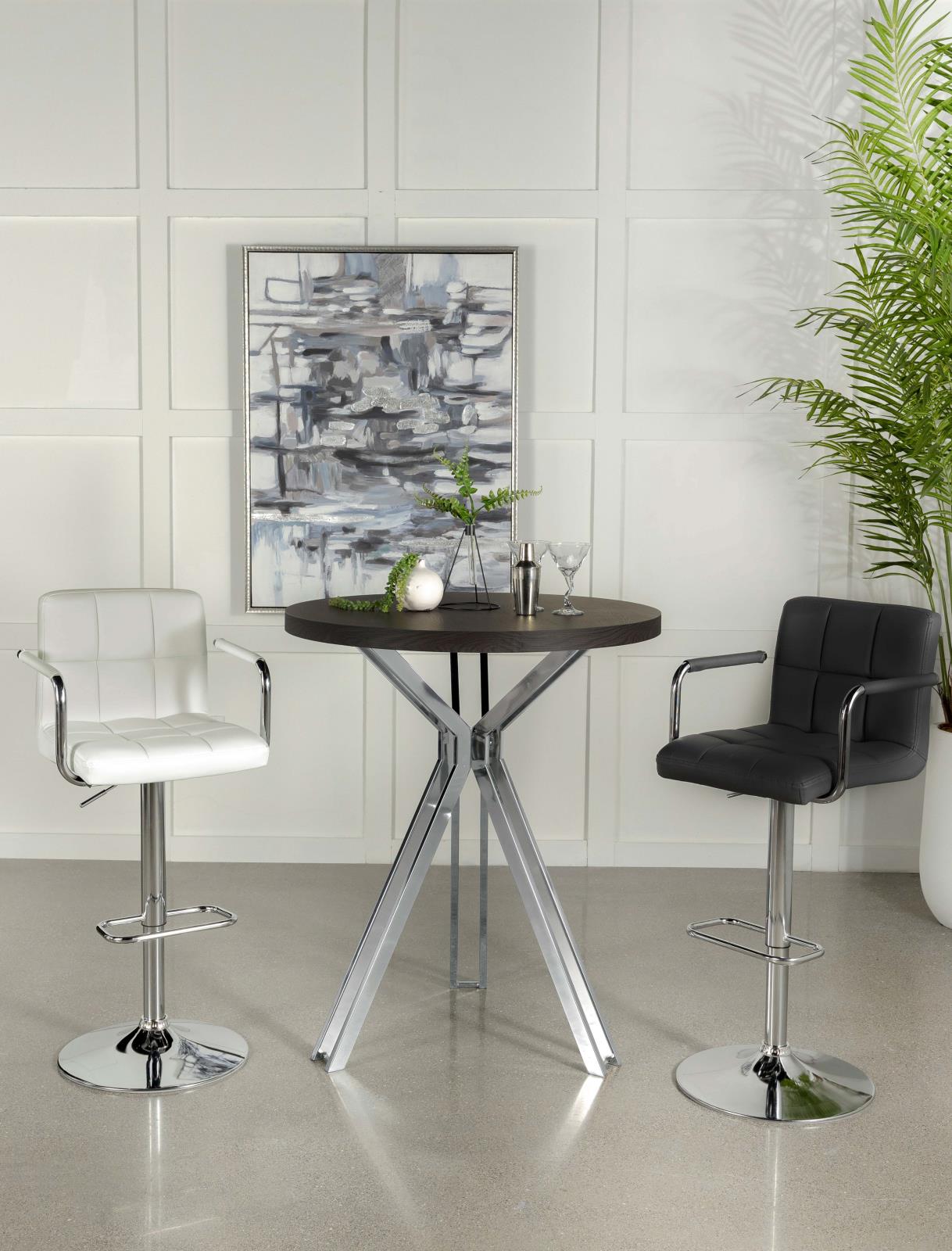 Edgerton Round Wood Veneer Top Bar Table
