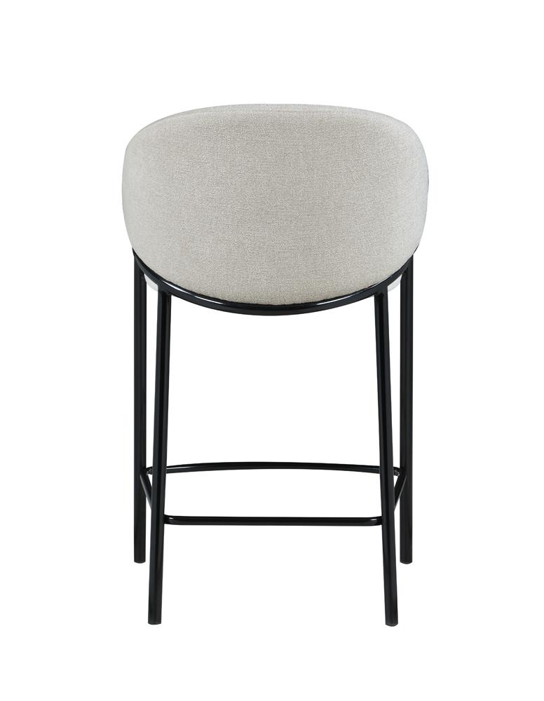 Chadwick Sloped Arm Fabric Counter Stool with Metal Base
