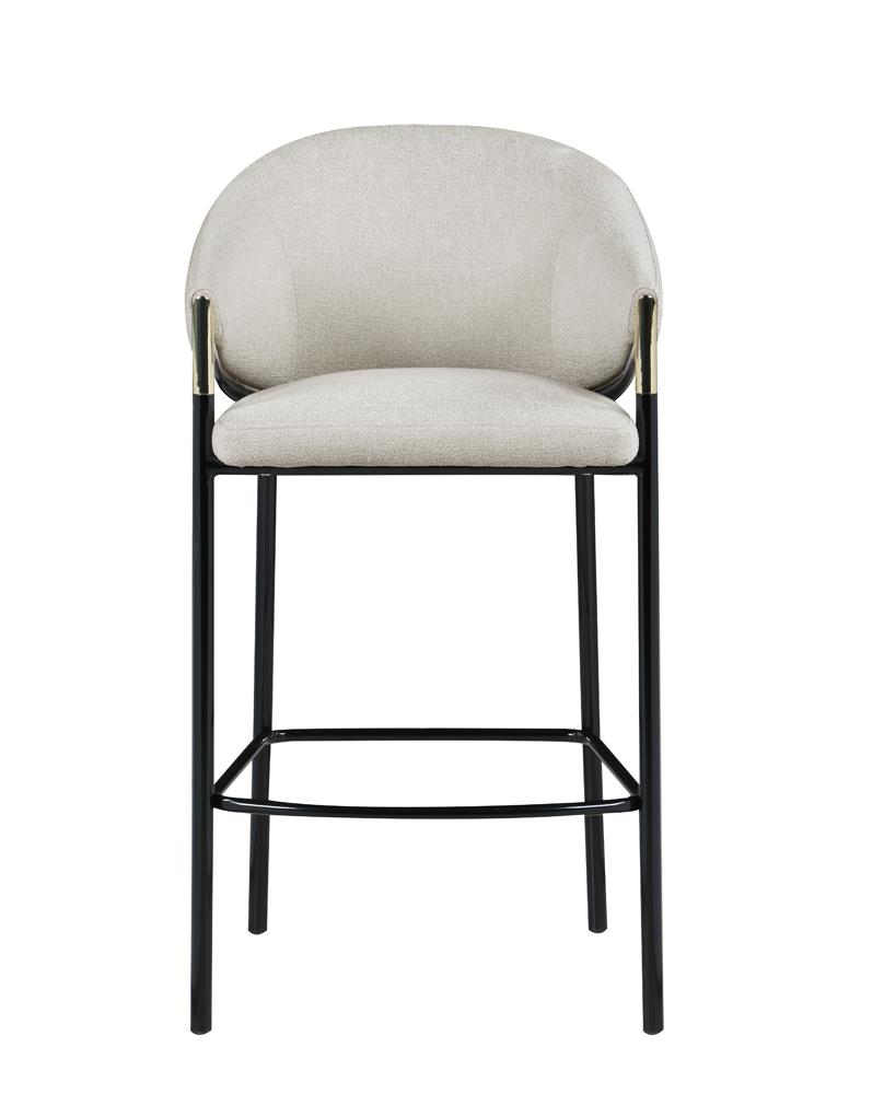 Chadwick Sloped Arm Fabric Bar Stool with Metal Base
