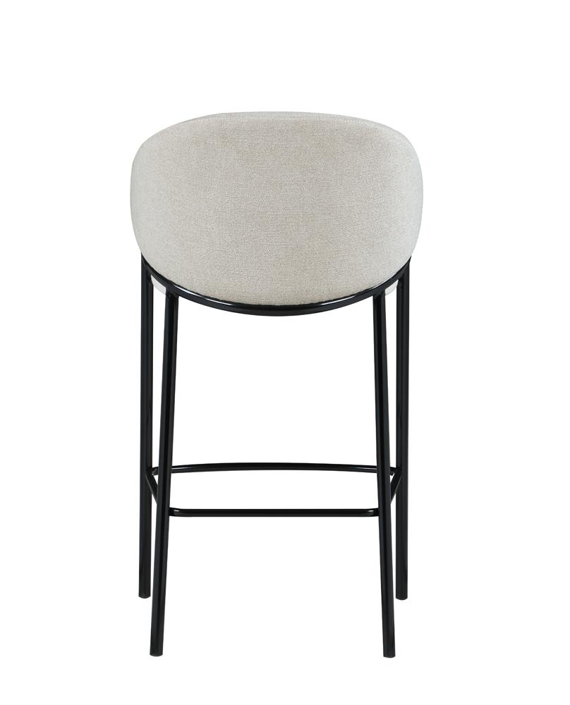 Chadwick Sloped Arm Fabric Bar Stool with Metal Base