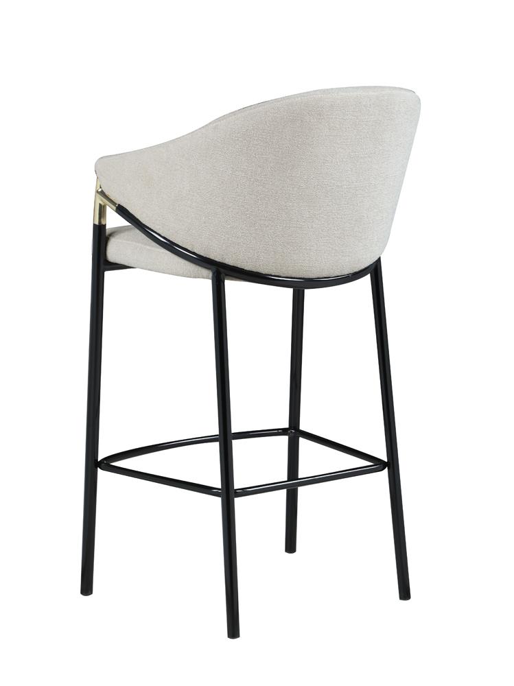 Chadwick Sloped Arm Fabric Bar Stool with Metal Base