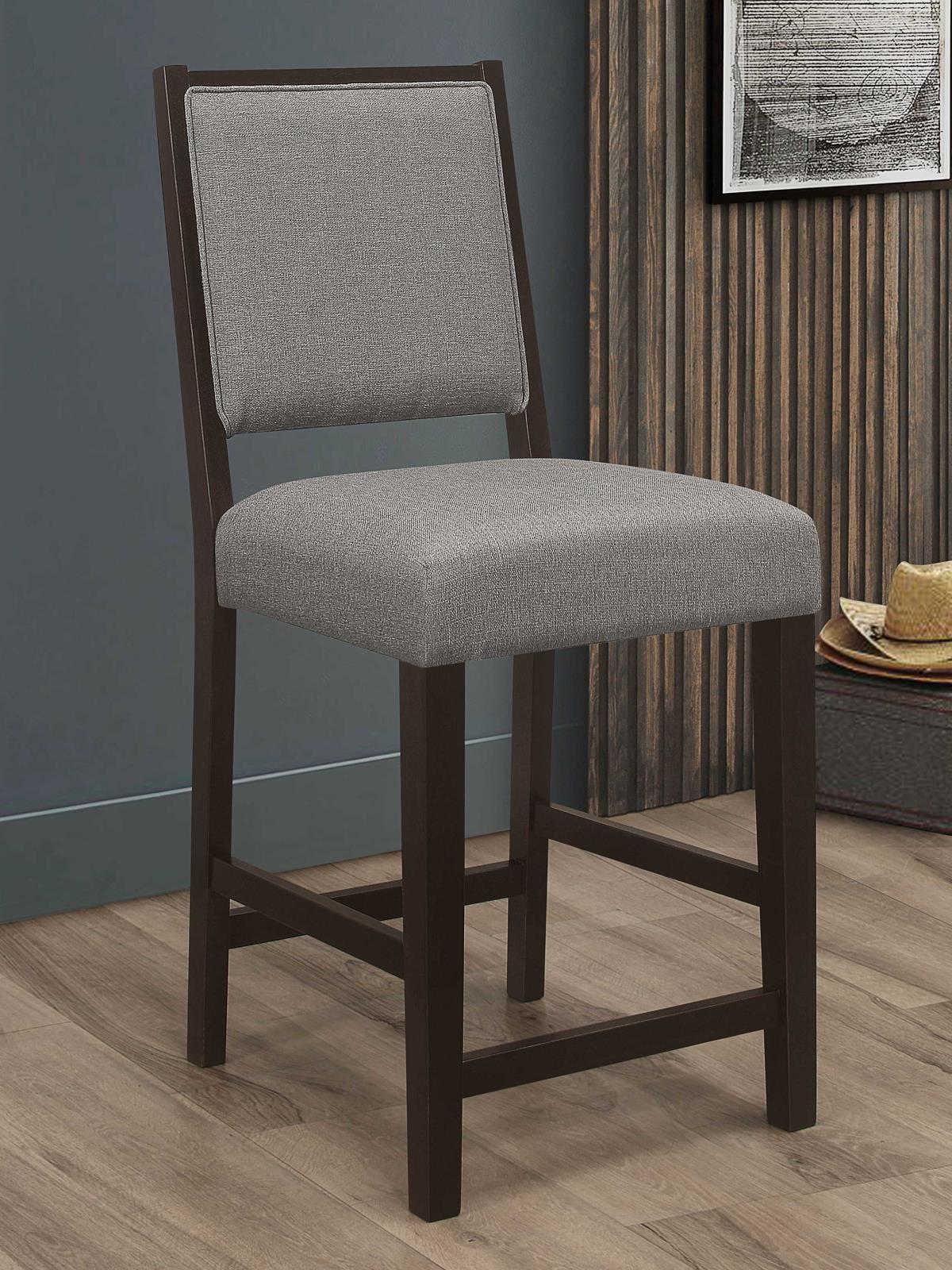Bedford Fabric Open Back Counter Stool with Footrest