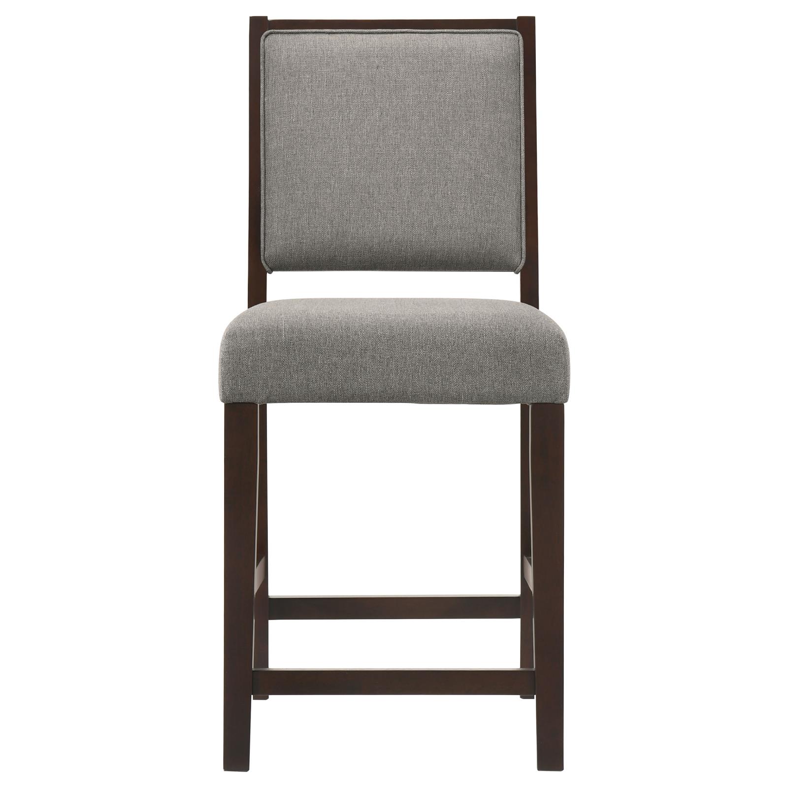 Bedford Fabric Open Back Counter Stool with Footrest