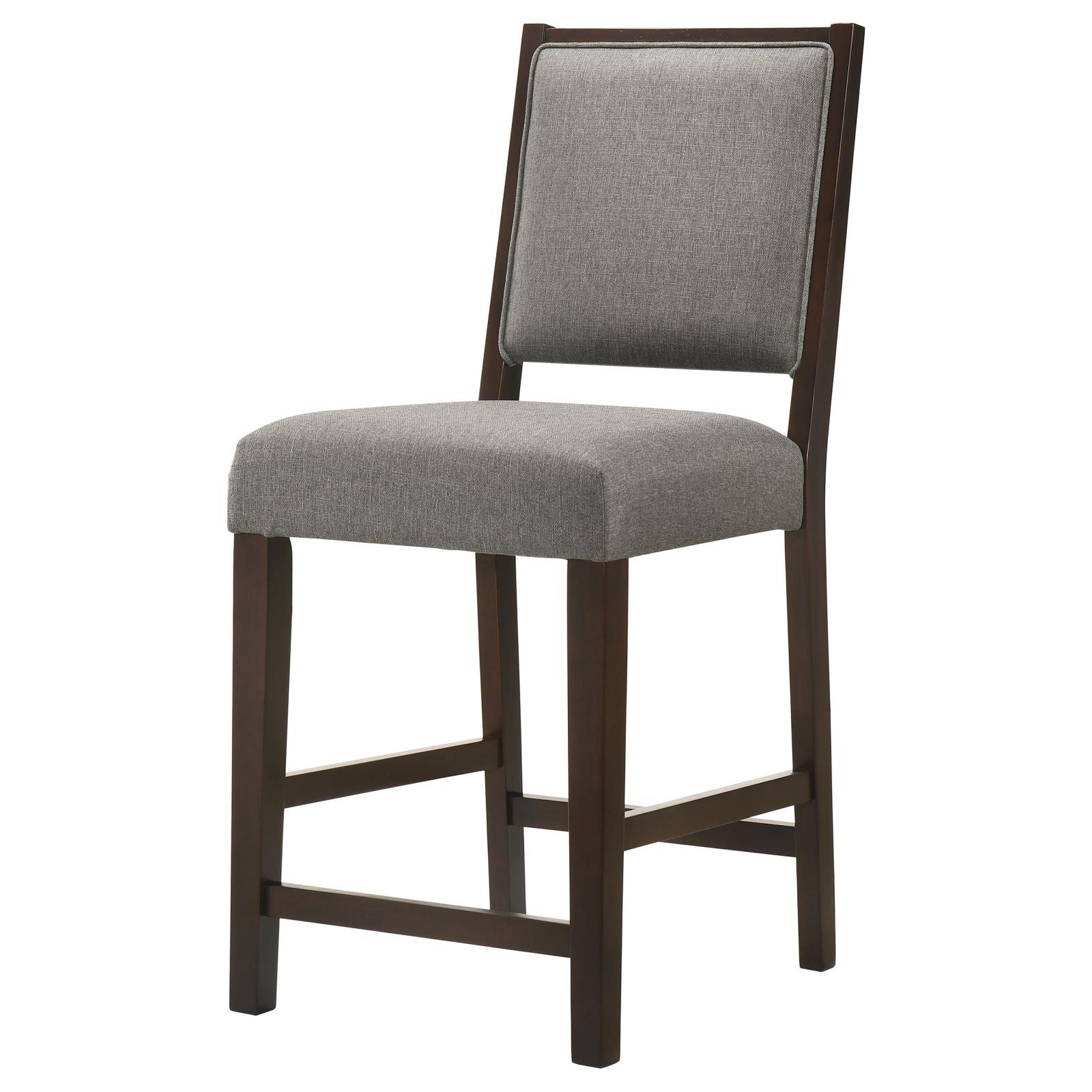 Bedford Fabric Open Back Counter Stool with Footrest