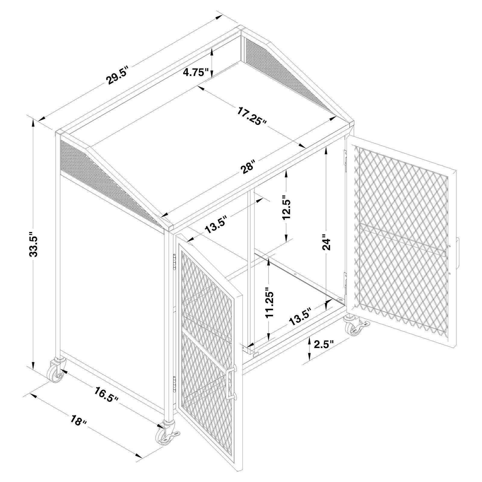 Arlette Wood Veneer Wine Cabinet with Wire Mesh Doors