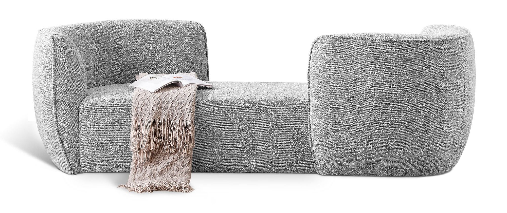 Hilton Boucle Fabric Chaise Lounge