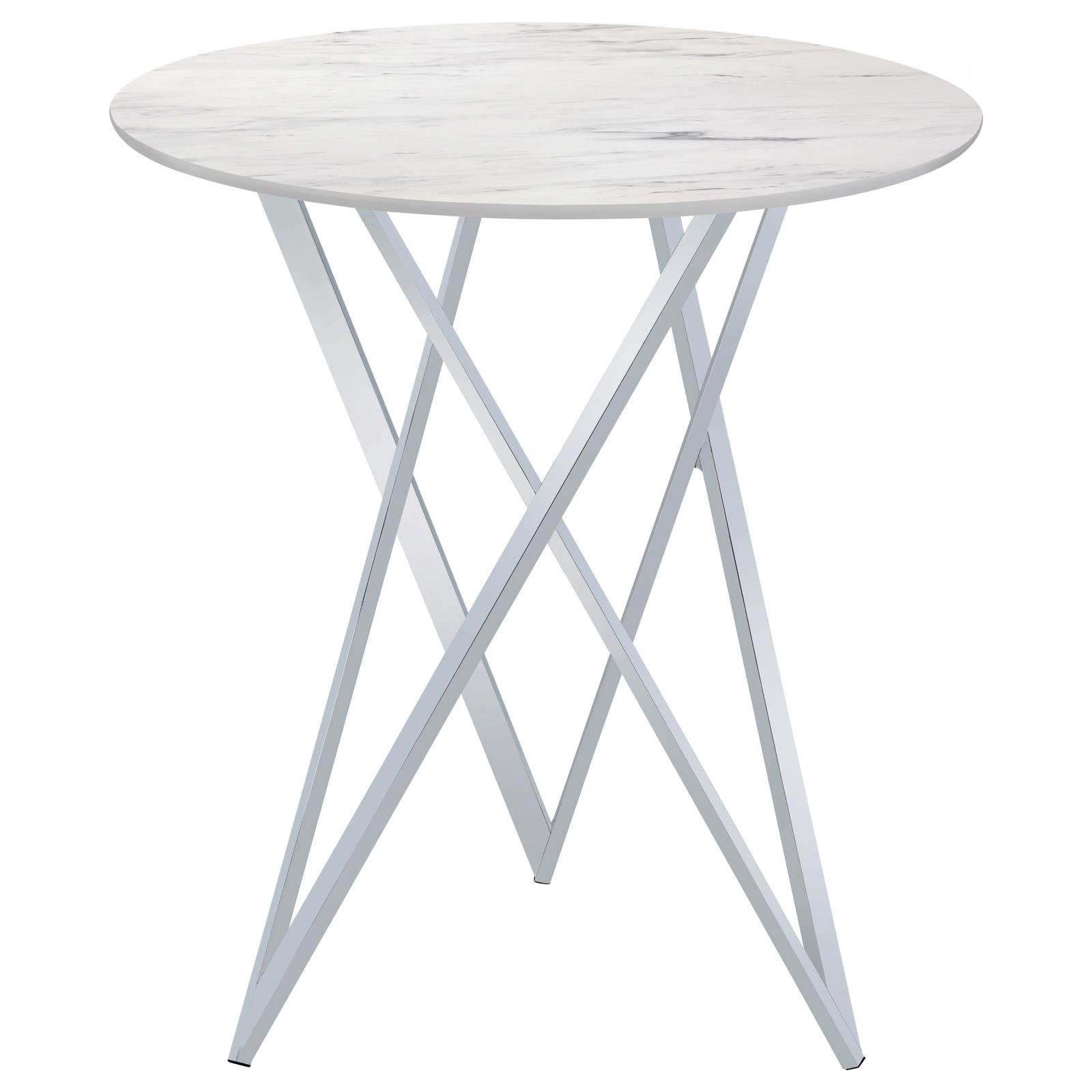 Bexter Faux Marble Round Top Bar Table