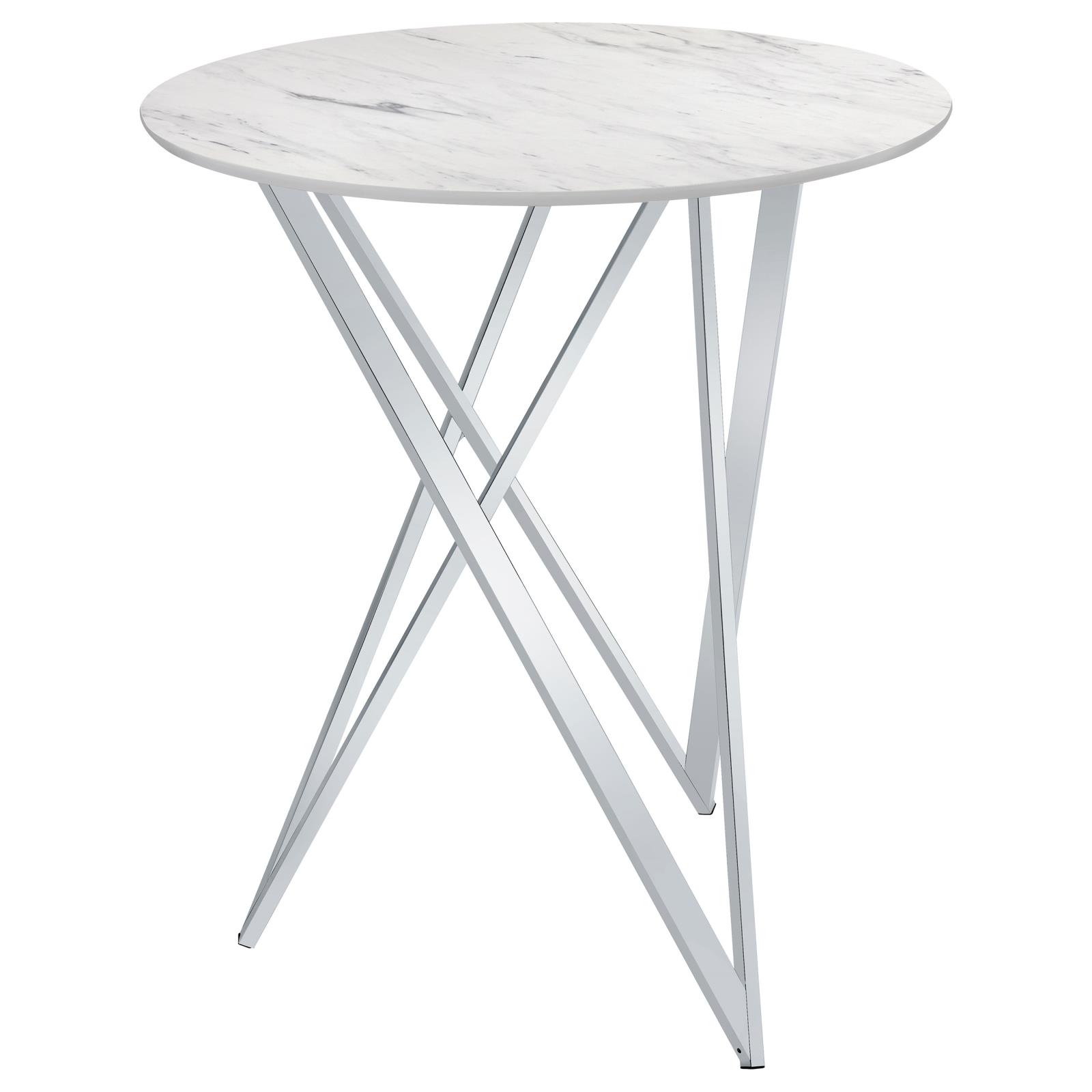 Bexter Faux Marble Round Top Bar Table