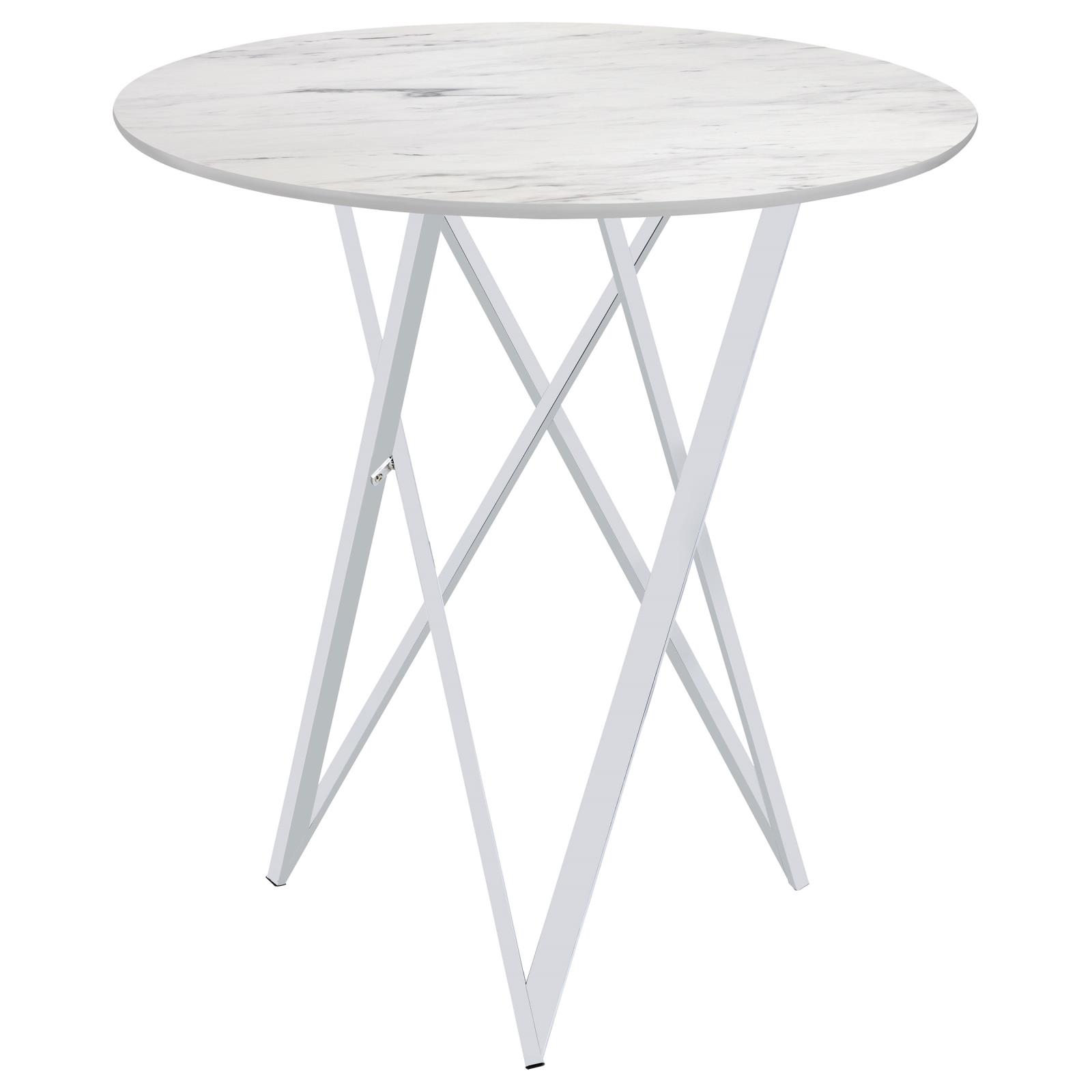 Bexter Faux Marble Round Top Bar Table