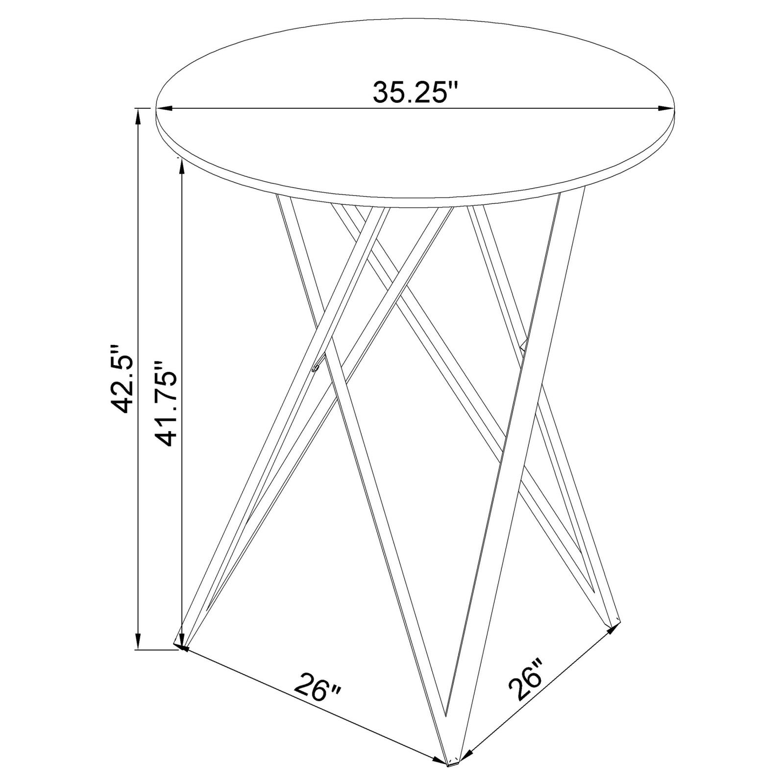 Bexter Faux Marble Round Top Bar Table