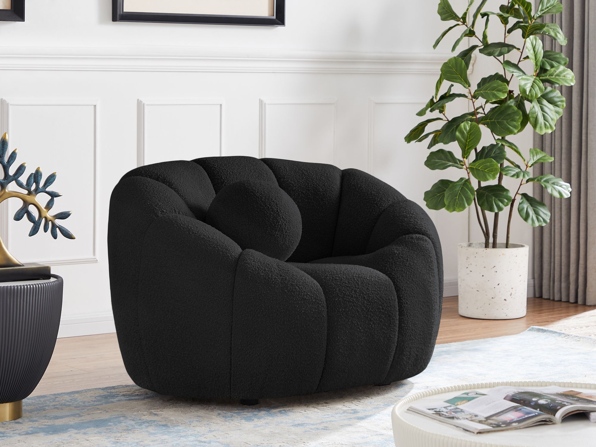 Elijah Boucle Fabric Chair