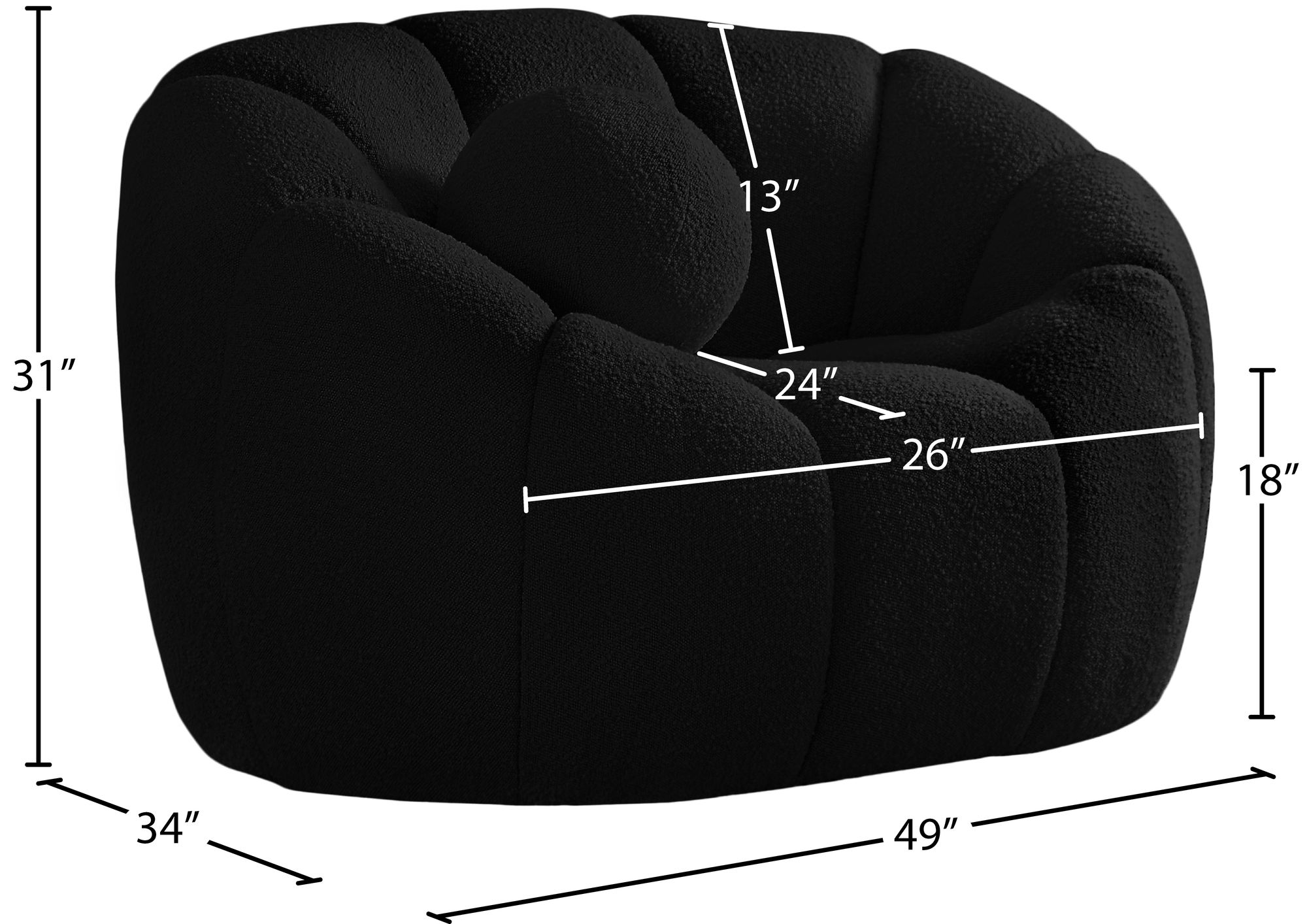 Elijah Boucle Fabric Chair