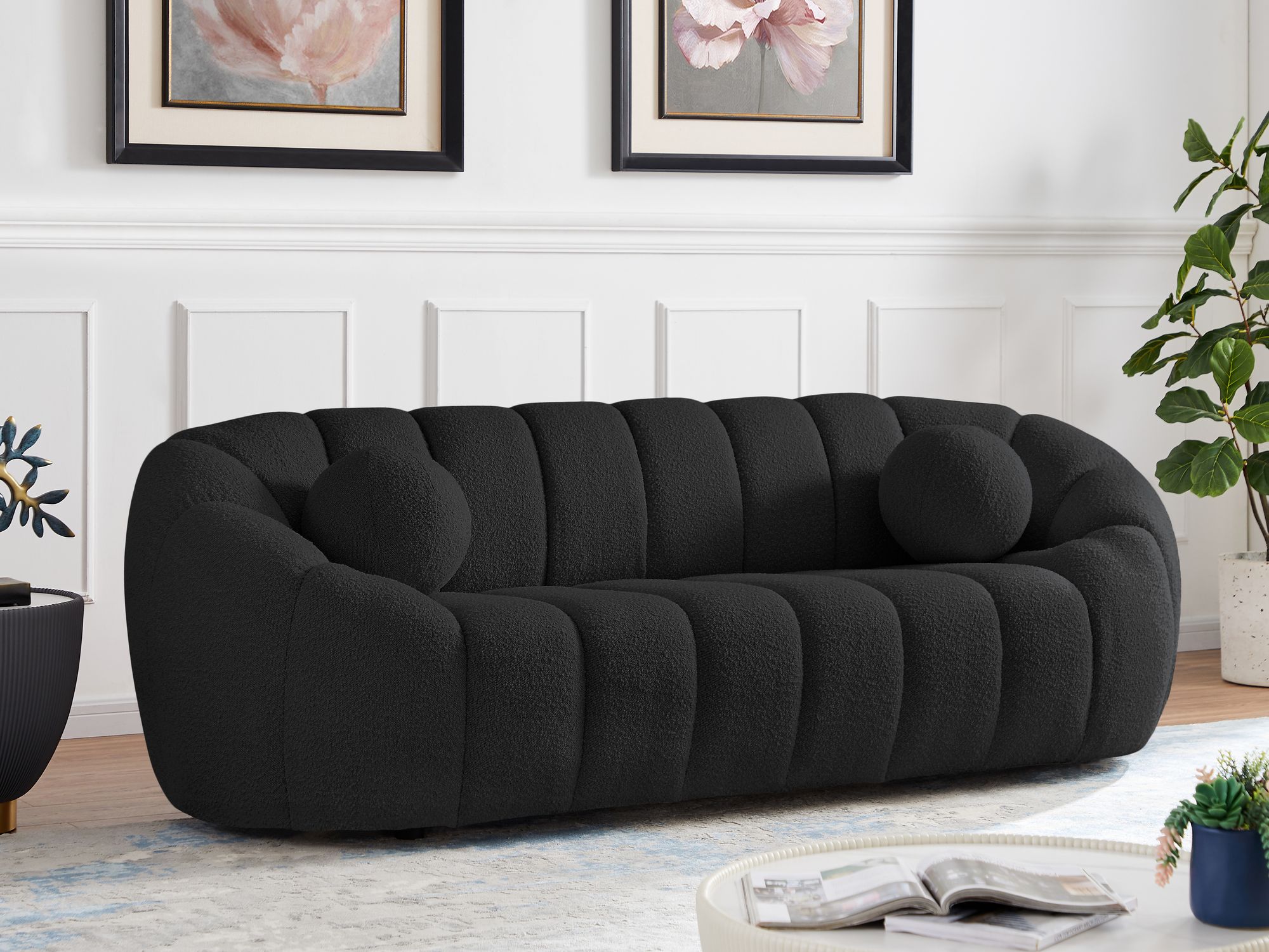Elijah Boucle Fabric Sofa