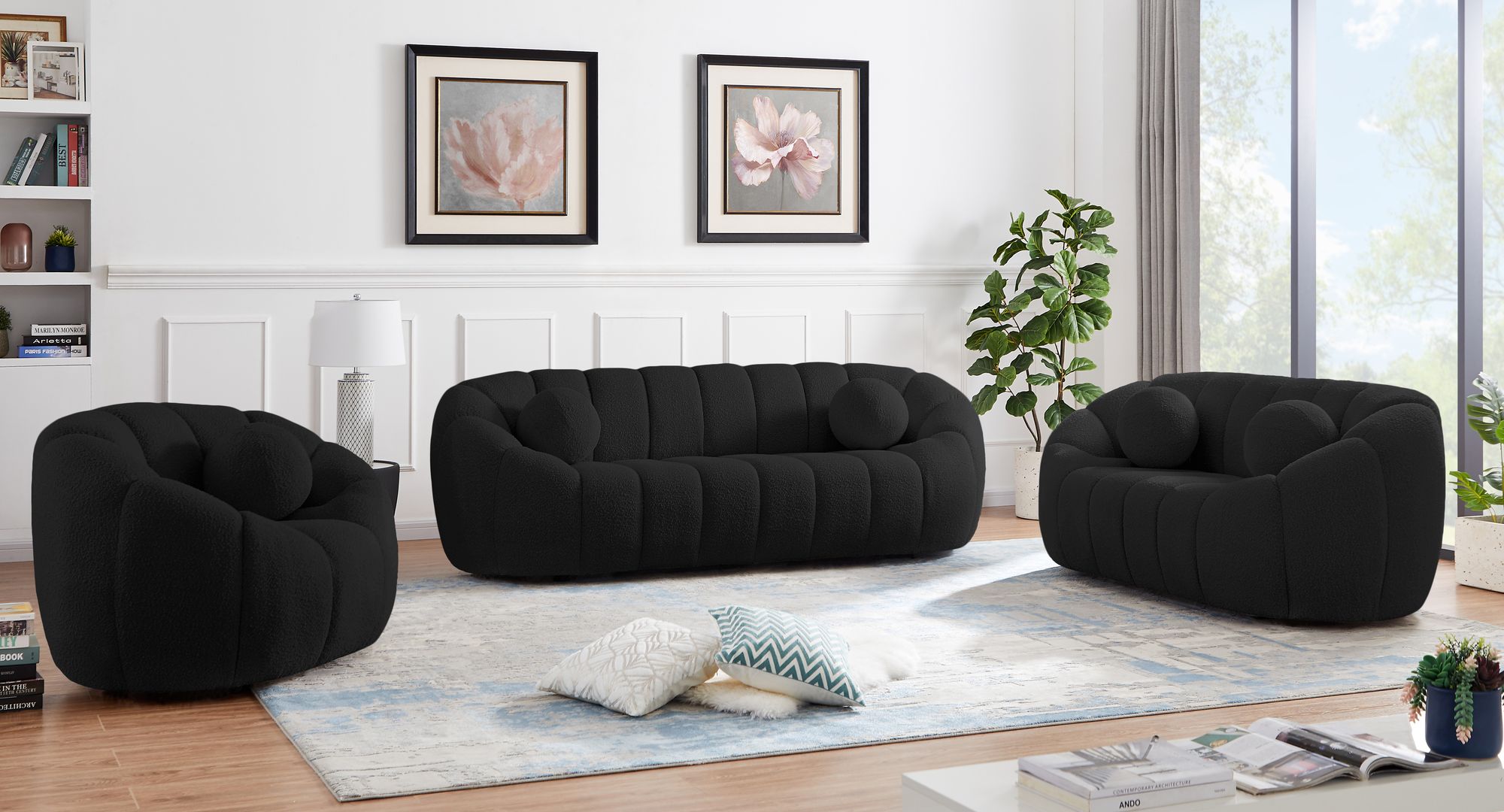 Elijah Boucle Fabric Sofa