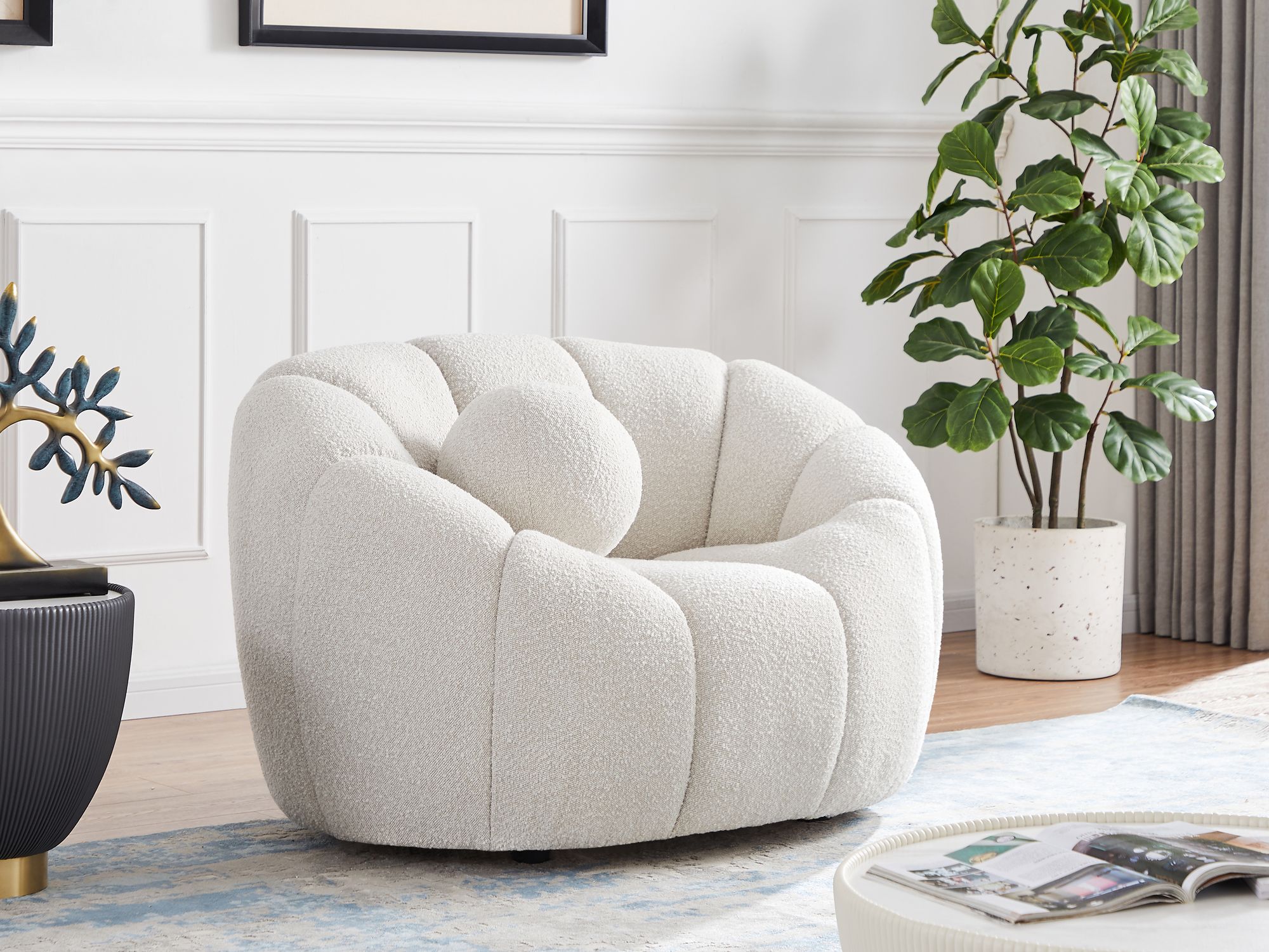 Elijah Boucle Fabric Chair