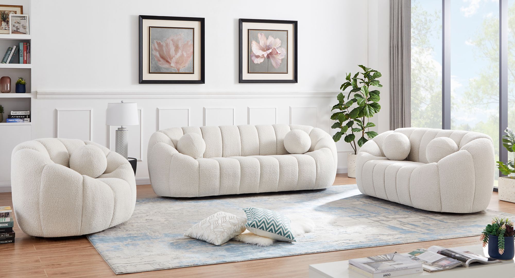 Elijah Boucle Fabric Chair